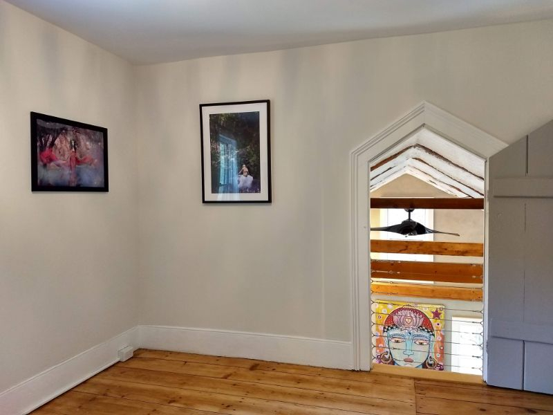 upstairs with two paintings